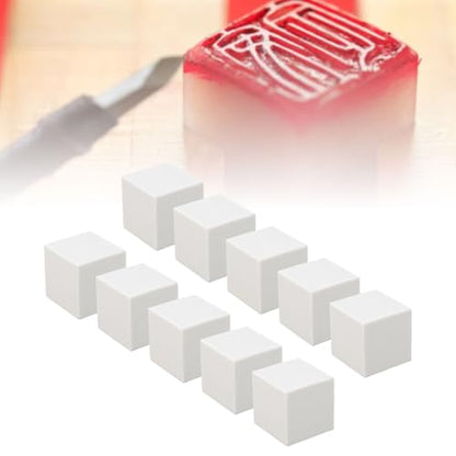 Generic 18Pcs Rubber Carving Blocks, Soft Linoleum Blocks for Stamp Crafting, Easy Carve Transfer for Printmaking, Ideal for Scrapbook Painting & Gift Cards