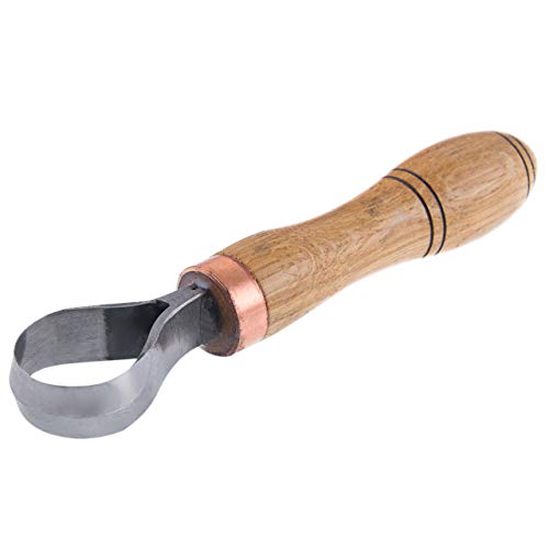 STAMESKY Wood Carving Scorp Knife | Round Carving Tool for Spoons, Bowls, and Cups | Spoon Bowl Carving Tools | Wood Carving for Beginners | Oak Wood Handle with Carbon Steel Blade (1'in Full scorp) - size: 1'in full scorp