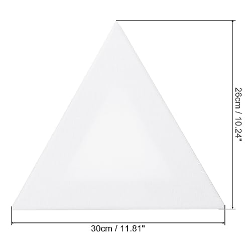 PATIKIL Paint Canvases for Painting, 2 Pack 12x10 Inch Triangle Wood Frame Stretched Blank Art Canvas Board Panels for Acrylic, Oil, Tempera Painting, White - size: 12x10 Inch