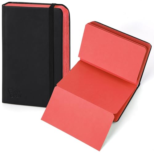 3.5x5.7inches Mixed Media Sketch Pad, 120GSM 32Sheets Folded Colored Paper Sketchbook for Drawing, Protable Hardcover Art Sketchbook for Painting, Writing, Journal.Red - color: Folded Booklet-Red
