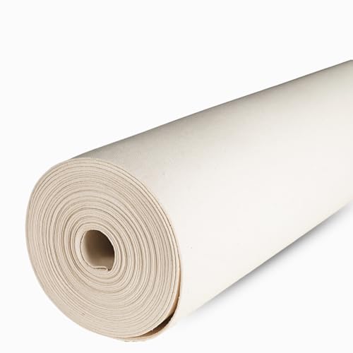Natural Cotton Canvas 15 Oz (#10 Duck), 72 Width X 50 Yard Length roll Fabric for Artist Canvas, Aprons, Tote Bags and Teepees - size: Duck #10-72" -50