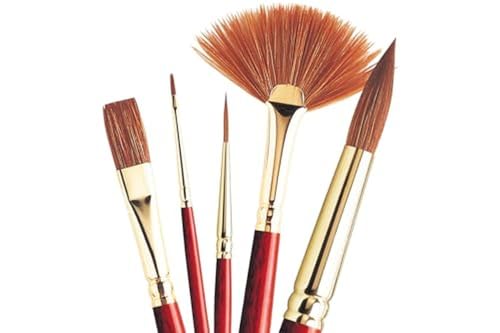 Winsor & Newton Sceptre Gold II Series 606 Short Handle Brush - Flat Wash ¼" - size: ¼", style: Flat Wash