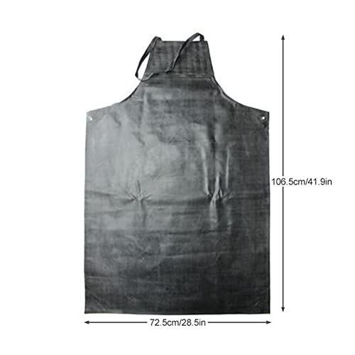 Waterproof Apron Rubber,42" Adjustable Extra Long Industrial Work Apron for Grilling Dishwashing Lab Kitchen Butcher，Vinyl Heavy Duty Aprons for Adults