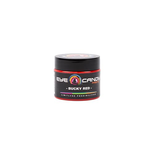 Eye Candy Resin Pigment Paste – Highly Pigmented Epoxy Color, 2 oz, Solid Non-Metallic, Mixable for Custom Shades (Bucky Red) - color: Bucky Red