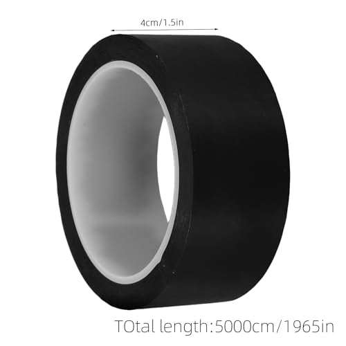 OUNONA 1 Roll Blackout Tape for Electronics - 1.6" x164ft PET Film Light Blocking Adhesive Tape - Heat Resistant and Waterproof - Single-Sided for LED Lights Screens and Glare Shielding - size: 5000.00X4.00X0.10CM