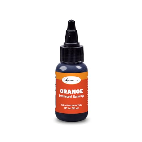 Alumilite Liquid Color Dye (Orange, 1 oz) Highly Concentrated Tint for Casting Resin, Polyester, and Urethane - Ideal for Clear, Translucent, or Opaque DIY Arts and Crafts, Beginners & Professionals - color: Orange