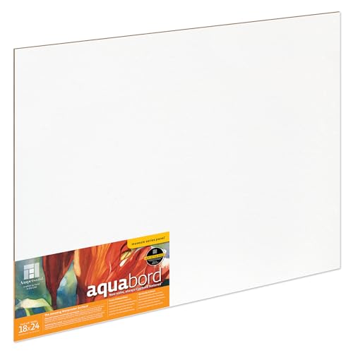 Ampersand Art Supply Aquabord | 18" x 24" | 1/8" Flat Profile | Watercolor Painting Panel | Highly Absorbent Surface for Watercolor, Gouache & Casein - color: Flat Profile, size: 1/8 Inch, 18" x 24"