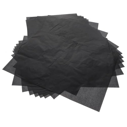 Zerodeko Graphite Carbon Paper Transfer Sheets 25pcs 23x33cm Black Single-Sided Tracing Paper for Drawing Art Crafts