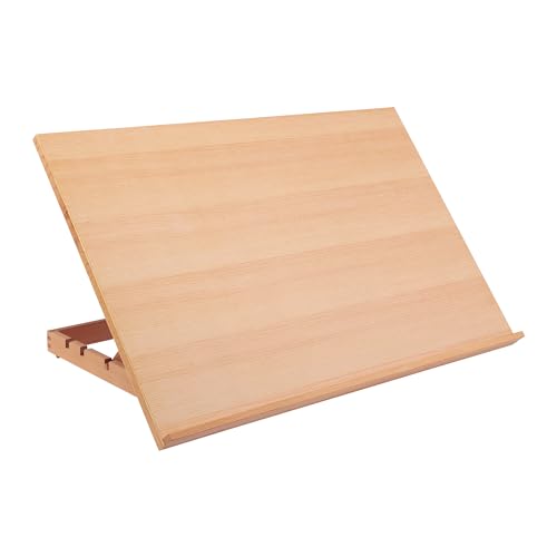 Soho Urban Artist Extra Large 19.75" x 29.5" Adjustable Portable Drawing Board Stand Easel, 5 Positions, Natural Beechwood Finish - size: 19.75x29.5"