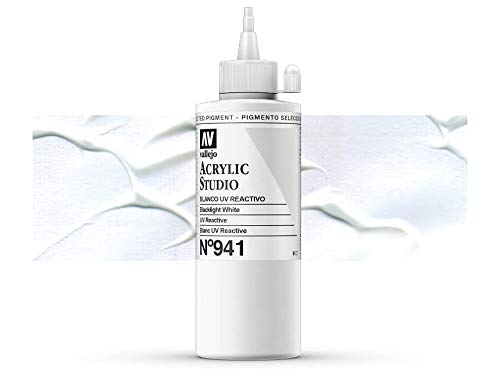Vallejo Acrylic Studio 22941 Reactive Blacklight White (200ml)