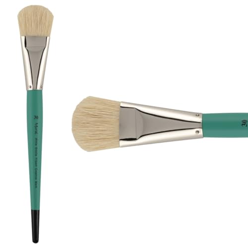 Creative Mark Mural Large Artist Brushes - Natural Hog Bristle Brushes for Acrylic & Watercolor Paint - Filbert # 30-2 Pack - color: Filbert, size: 30 - 2 Pack