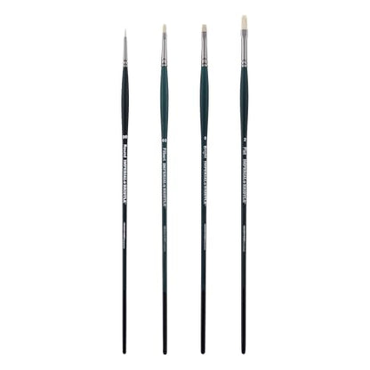 Creative Mark Imperial Professional Chungking Hog Bristle Brushes - Softest and Fullest Bristle Brush for Oil, Acrylic, Painting, & More! - [Assorted Styles - Set of 4] - size: Assorted Size