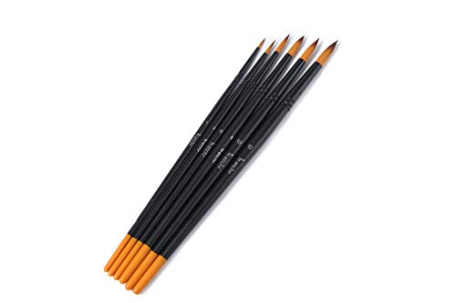 Etchr Professional Artist Paintbrushes – 10 Assorted Vegan-Friendly Watercolor Brushes in Carry Case - Quality Brush Set