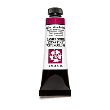 Daniel Smith Extra Fine Watercolor Paint, 15ml Tube, Quinacridone Fuchsia, 284600132, 0.5 Fl Oz (Pack of 1) - color: Fuchsia
