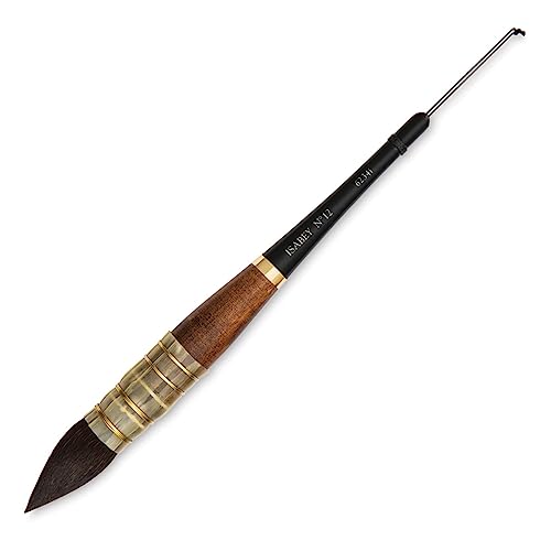 Isabey Vintage Siberian Blue Squirrel Brush, Quill Mop, 12, Natural - size: 12