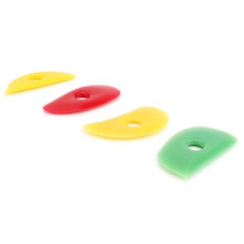 4 Pieces Soft Silicone Ribs Clay Tools, Sculpting Smoothing Shaping Tools with Various Shapes, for Pottery Ceramics Crafts