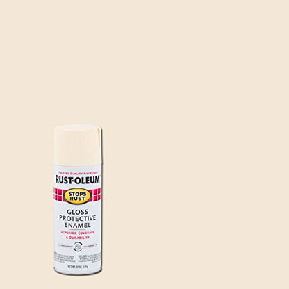 Rust-Oleum 7794830 Stops Rust Spray Paint, 12 oz, Gloss Antique White (Pack of 2) - color: Gloss Antique White, size: 12 Ounce (Pack of 2)