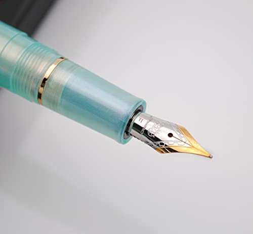 JINHAO 82 Fountain Pen with Gold Clip (F Nib 0.5mm, Lake Baikal Blue) - color: Lake Baikal Blue