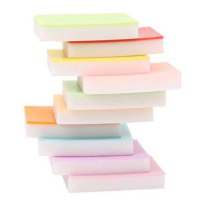 Rubber Stamp Carving Blocks, 10pcs Double Layer with Bright Full Colors, DIY Stamp Making Kit, Handcraft Stamps for Carv