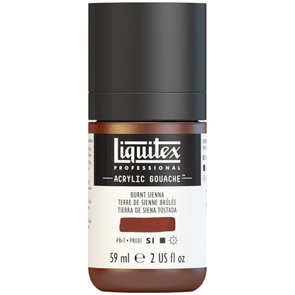 Liquitex Professional Acrylic Gouache, 2-oz (59ml) Bottle, Burnt Sienna - color: Burnt Sienna