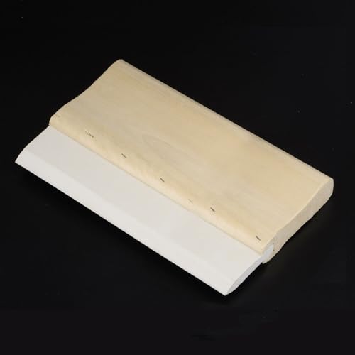 HARFINGTON Screen Printing Squeegee 8 Inch 75 Durometer Rubber Blade Wooden Handle Ink Scraper for Screen Printing Fabric Printmaking - size: 8 Inch