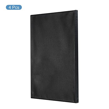 PATIKIL Paint Canvases Panel for Painting, 4 Pack 8x12 Inch Rectangle Wood Frame Stretched Blank Art Board Panels for Acrylic, Oil, Tempera Painting, Black - size: 8x12 Inch