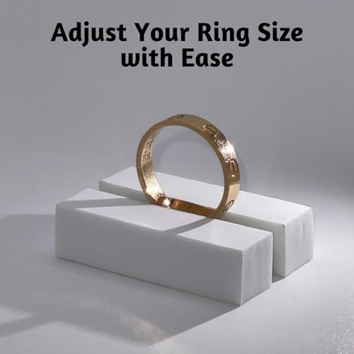 Ring Sizers for Loose Rings Ring Size Adjuster Fit Any Rings Guards Ring Spacer for Loose Rings Women Invisible Traceless Glue Ring Resizer with Ring Fixators & UV LED Lamp