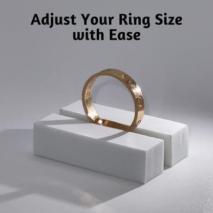 Ring Sizers for Loose Rings Ring Size Adjuster Fit Any Rings Guards Ring Spacer for Loose Rings Women Invisible Traceless Glue Ring Resizer with Ring Fixators & UV LED Lamp