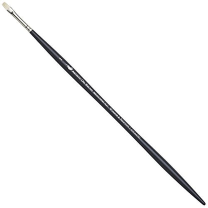 Winsor & Newton Artison Oil Hog Brush, Long Handle Size 1, Bright - size: #1, style: Bright