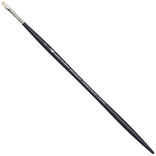 Winsor & Newton Artison Oil Hog Brush, Long Handle Size 1, Bright - size: #1, style: Bright