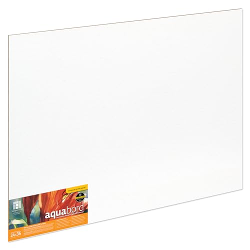 Ampersand Art Supply Aquabord | 24" x 36" | 1/8" Flat Profile | Watercolor Painting Panel | Highly Absorbent Surface for Watercolor, Gouache & Casein - color: Flat Profile, size: 1/8 Inch, 24" x 36"
