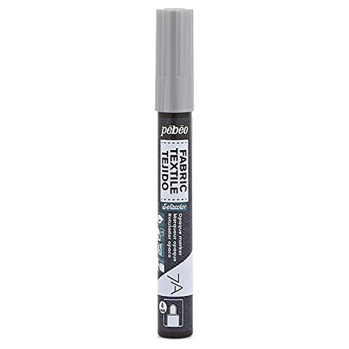 Pebeo 7A Marter Fabric Marker, 4 mm, Silver - color: Silver
