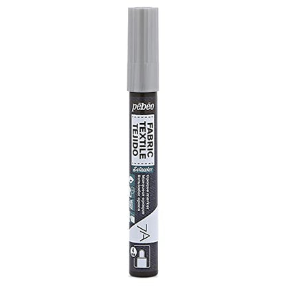 Pebeo 7A Marter Fabric Marker, 4 mm, Silver - color: Silver