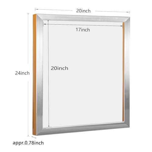 Caydo 2 Pieces 24 x 20 Inch Aluminum Silk Screen Printing Frames with 160 Mesh for Screen Printing