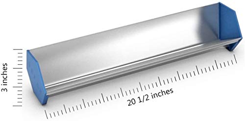 Ecotex® Aluminum Emulsion Scoop Coaters for Screen Printing Complete with End Caps (20.5 inch) - color: Silver, size: 20 1/2 inch