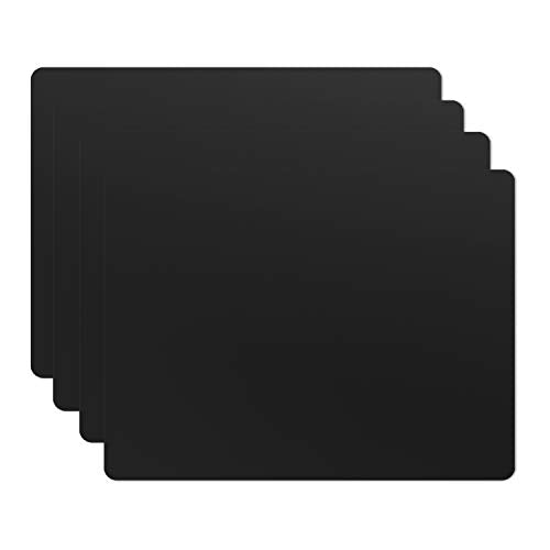 Silicone Placemats, Food-Grade Non-Slip Waterproof, Dining, Stain Resistant, Countertop Protector, Kitchen Counter Mat, Heat Resistant, Baking mat Dishwasher Safe (15.7x11.8Inch-4pack, Black) - color: Black, size: 15.7x11.8Inch-4pack
