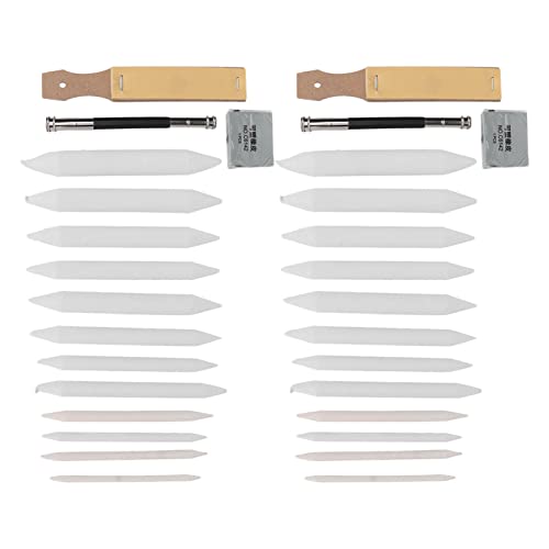 2 Sets Blending Stumps and Tortillions Set, Blending Stumps Tortillions Paper Art Blenders for Student Artist Charcoal Sketch Drawing Tools Drawing Art Kneaded Eraser for Student