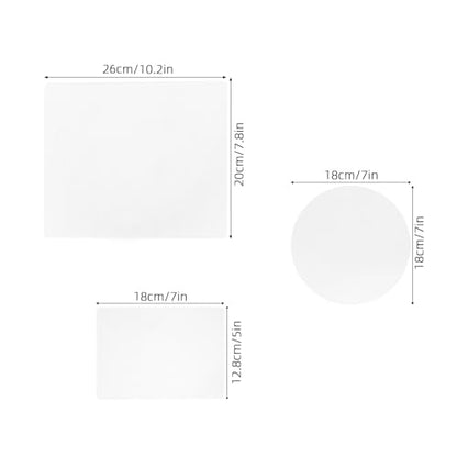 3pcs Transparent Monoprinting Plate - Rectangle & Round Gel Printing Plate for Crafting - Reusable Printmaking Supplies for Card Making and Scrapbooking
