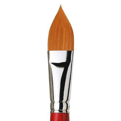 da Vinci Watercolor Series 5584 CosmoTop Spin Paint Brush, Pointed Oval Synthetic with Red Handle, Size 30 (5584-30) - size: Size 30, style: Pointed Oval