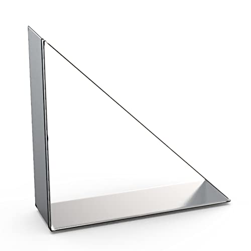 45/90 Degree Triangle Cookie Cutter Set - 5 inch, 4 inch, 3 inch, 2 inch - Half Square Right Angle Triangle Geometric Frame Plaque Cookie Cutters Shapes Molds - Stainless Steel - color: Triangle-45/90 Degree