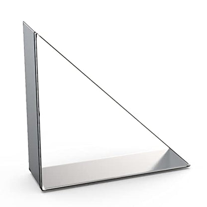 45/90 Degree Triangle Cookie Cutter Set - 5 inch, 4 inch, 3 inch, 2 inch - Half Square Right Angle Triangle Geometric Frame Plaque Cookie Cutters Shapes Molds - Stainless Steel - color: Triangle-45/90 Degree