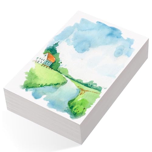 80 Sheets Watercolor Paper Bulk, 110 lb/230 GSM Cold Press White Water Color Paper for Kids Artists Drawing, Artists’ Collectible Editions Cards, Artist Trading Cards(2.5 x 3.5 Inch) - size: 2.5 x 3.5Inch