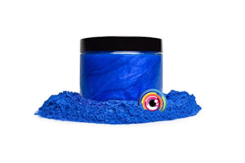 Eye Candy Pigments Premium Blue Mica Powder - Busan Blue (50gr) - for Epoxy, Resin, Soap, Paint, Woodworking, Acrylic Pouring, Bath Bombs, Fishing Lures - DIY Arts and Crafts Additive - color: Busan Blue