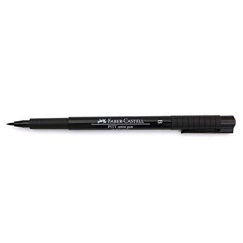 Faber-Castell Art & Graphic Pitt Artist Pen Brush India Ink Pen, Black, Single Pitt Pen, for Art, Craft, Drawing, Sketching, Home, School, University, Colouring - color: Black, size: 1 Count (Pack of 1)
