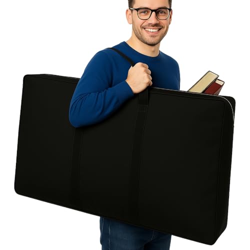 OULIGET Large Size Art Portfolio Bag,24 x 36 inches Light Weight Board Poster Storage Bag,Waterproof Student Carry Transport Bag for Artwork Sketching Drawing