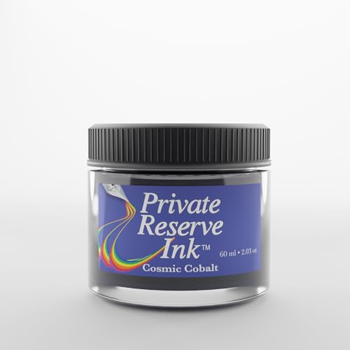 Private Reserve Premium Fountain Pen Ink, 60ml Bottle, Cosmic Cobalt | Premium fountain pen ink with smooth flow, rich color, and reliable everyday writing performance. - color: Cosmic Cobalt