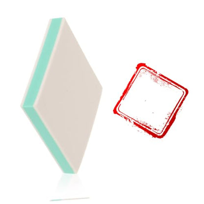 PACKOVE 24pcs Soft Linoleum Carving Blocks for Stamp Making with Smooth Cutting and Simple Stamp Creation Square TPR Printmaking Supplies and School Art Projects