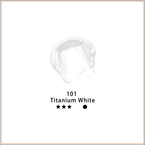 Artecho White Acrylic Paint, Titanium White Paint (120ml / 4.05oz) Tubes, Art Craft Paints for Canvas Painting, Rock, Stone, Wood, Fabric, Art Supplies - color: Titanium White, style: Art