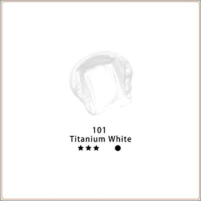 Artecho White Acrylic Paint, Titanium White Paint (120ml / 4.05oz) Tubes, Art Craft Paints for Canvas Painting, Rock, Stone, Wood, Fabric, Art Supplies - color: Titanium White, style: Art