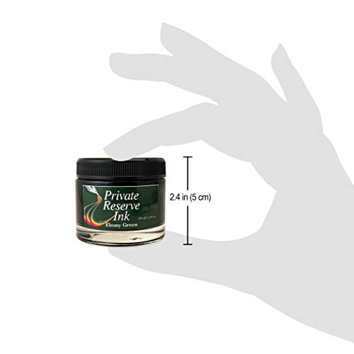 Private Reserve Premium Fountain Pen Ink, 60ml Bottle, Ebony Green | Premium fountain pen ink with smooth flow, rich color, and reliable everyday writing performance. - color: Ebony Green